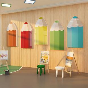 画室布置美术教室幼儿园环创主题文化墙材料教育培训机构墙面背景