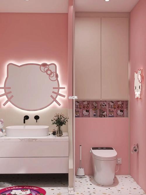 kitty控的粉色浴室被我的卫生间美哭啦