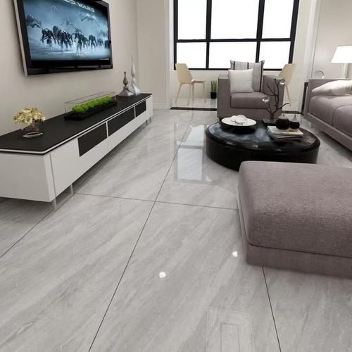 现代客厅地板砖600x1200灰白无限连纹通体大理石瓷砖厨卫墙面