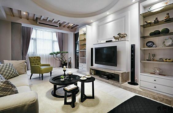 象屿上海年华小区装修上海潮心装饰装修现代简约的客厅效果图