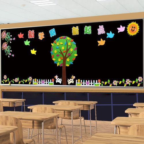 黑板报装饰墙贴纸幼儿园班级教室文化墙布置新学期开学主题黑板贴