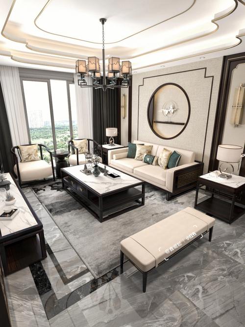 新中式客厅家具奢华中释放东方气质