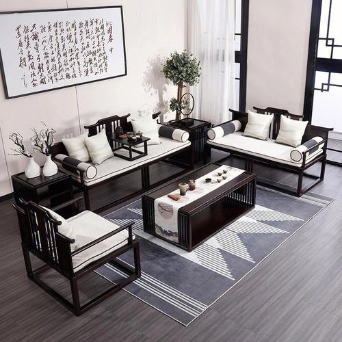 新中式沙发实木组合客厅家用禅意古典现代中式样板房别墅民宿家具