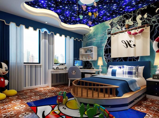 地中海设计儿童卧室吊顶装饰效果图大全