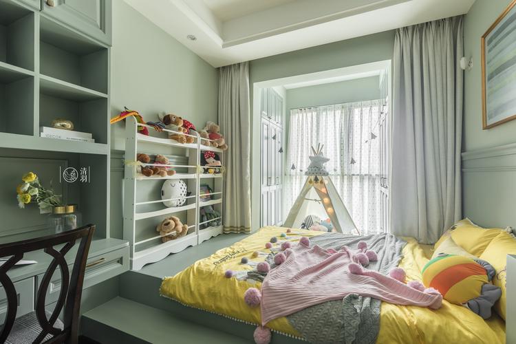 美式现代三居榻榻米儿童房装修效果图