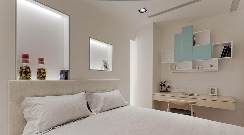 200平米以上豪华简约风格米白色清新卧室装修效果图