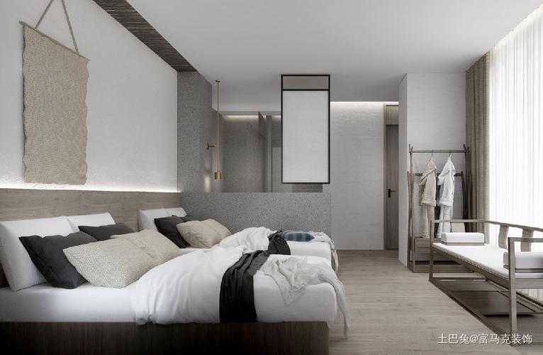460简约民宿新中式的气息卧室中式现代卧室设计图片赏析