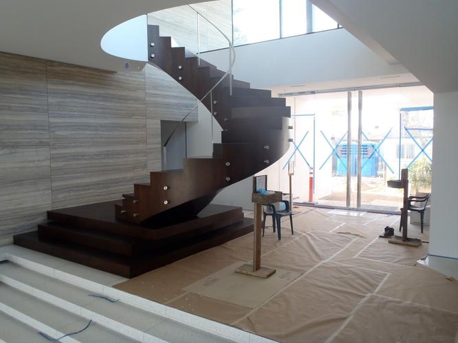2014大户型开放式门厅复式楼梯装修效果图