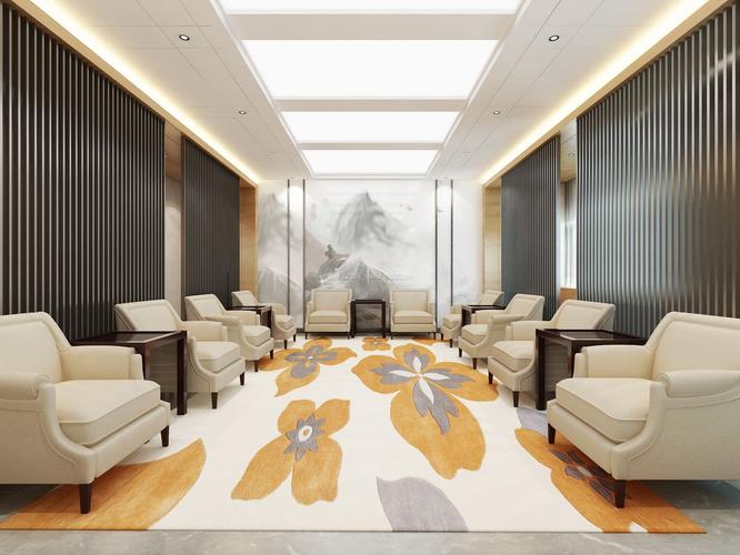 2022现代办公楼会客厅办公家具沙发装修效果图片