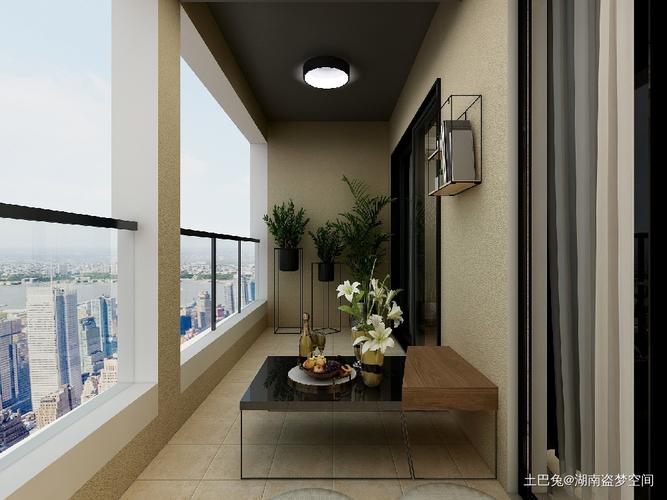 阳台阳台现代简约82m05四居及以上设计图片赏析