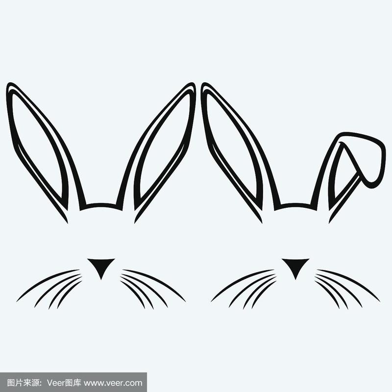 动物耳朵符号野兔可爱的复活节