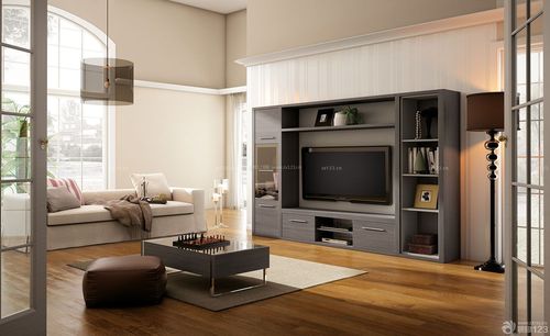 家装现代风格电视柜背景墙装修案例装信通网效果图