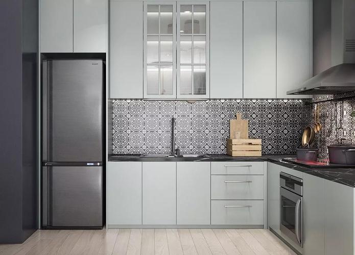 冰箱的色彩最好选择与柜子颜色相近的或者是黑白灰等常见色系的