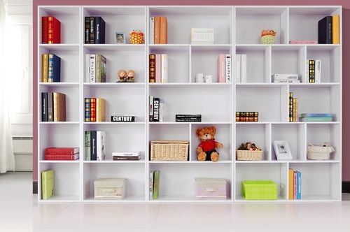 简约现代大气自由组合书柜书架简易宜家实木质格子储物柜创意书橱