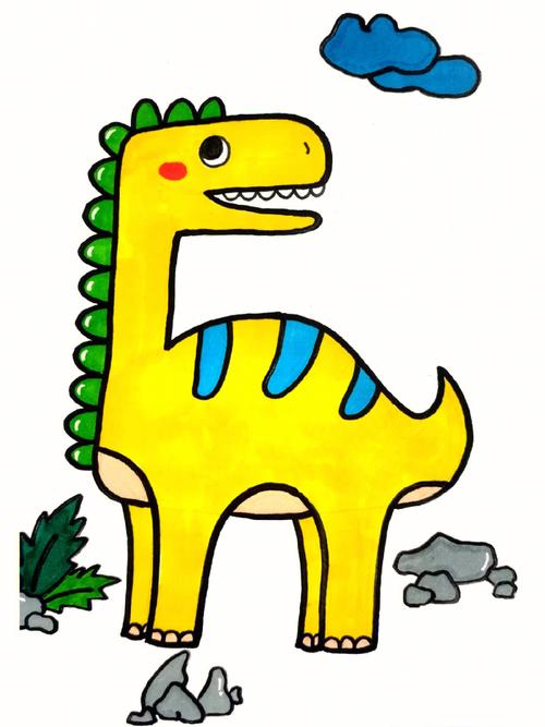 超级简单的恐龙简笔画收藏起来留给孩子画