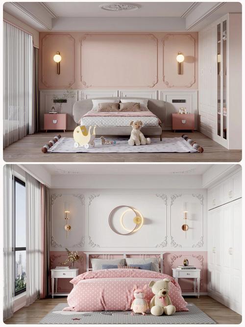 推荐18款清新粉嫩温馨的女孩房的卧室设计