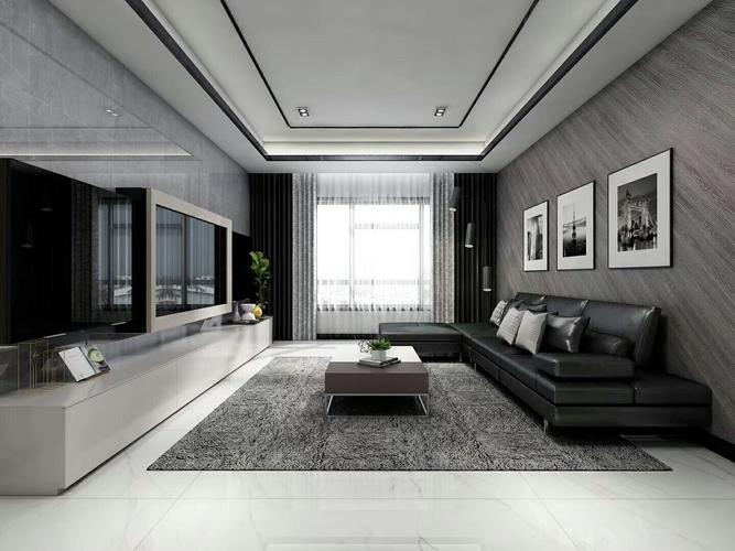 中建锦绣城165平五居室现代高级灰家装效果图片