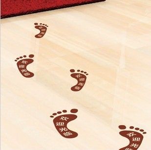 地板指示贴脚印足迹注意提示楼梯小贴纸防水小脚印贴