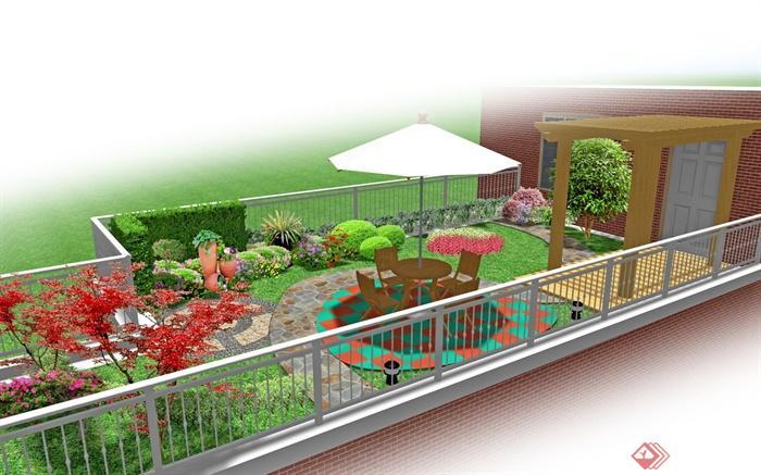 某幼儿园屋顶花园景观设计效果图jpg格式原创