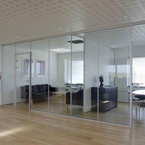办公室适用玻璃墙办公室隔断毛玻璃