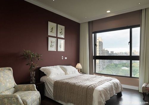 褐色简约风格卧室装修效果图设计