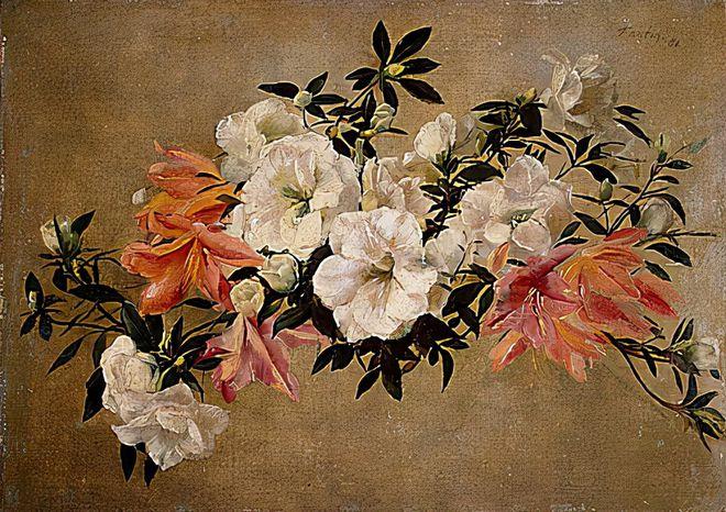法国画家方汀拉突尔唯美古典花卉油画