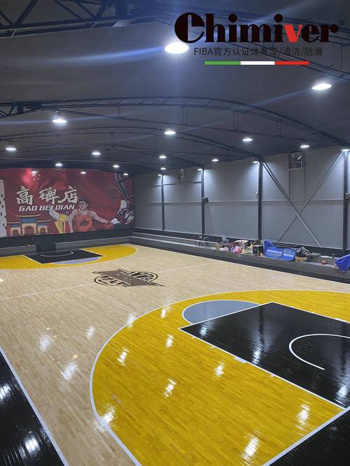 保定泉星篮球馆地板翻新改造篮球场地板划线漆剂及防滑剂应用