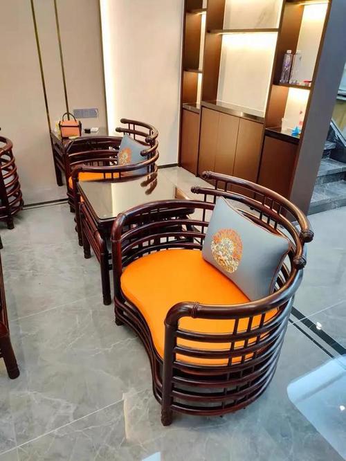 潮汕中式红木家具沙发坐垫椅垫圆椅