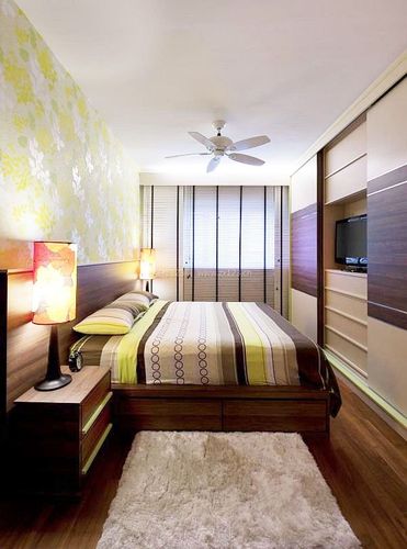 长方形的小卧室床摆放设计图装信通网效果图