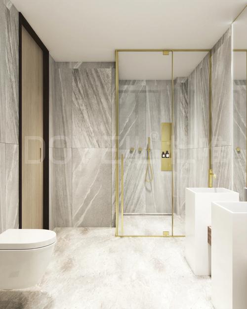 打造高级轻奢风浴室怎么能少的了金色卫浴