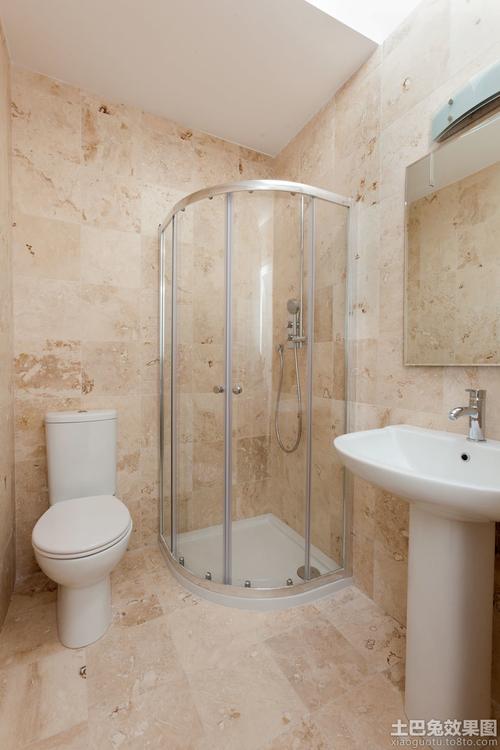 家庭卫生间淋浴房效果图家装装修案例效果图