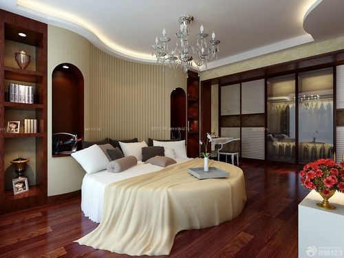 欧式家装设计大卧室圆形床装修图大全装信通网效果图