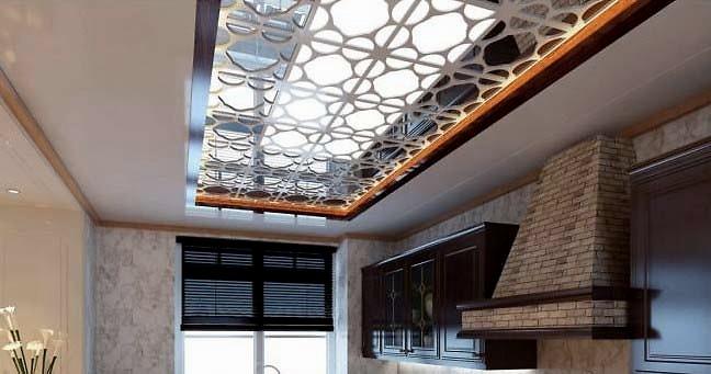 玻璃式吊顶主要是利用透明半透明或彩绘玻璃作为室内顶面的一种形式.