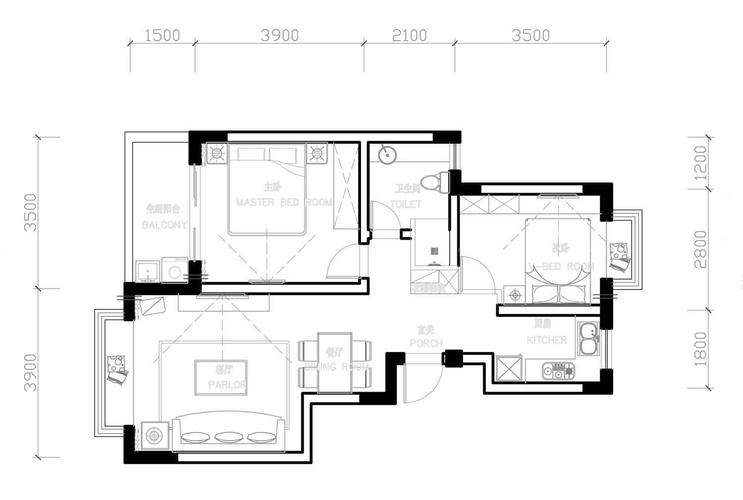 家庭室内厨房设计平面图设计456装修效果图
