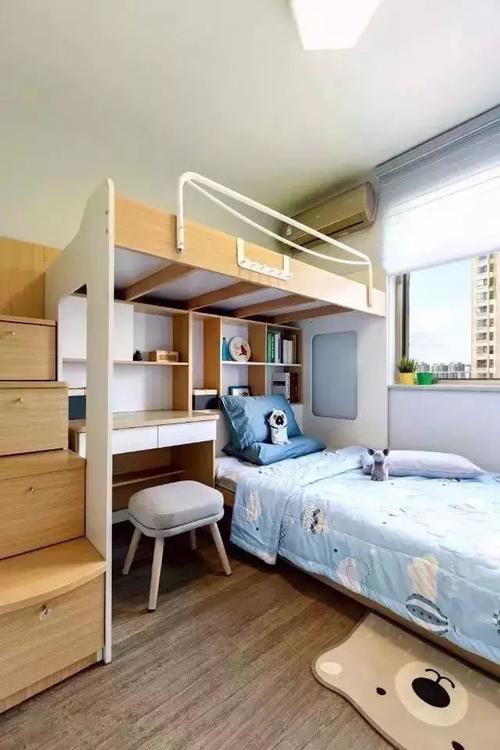 实用又童趣的高低床设计小户型儿童房很适合这样做