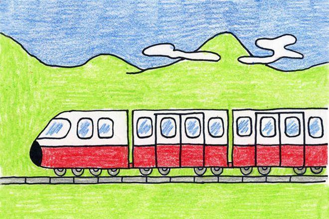 儿童画火车最简单画法简笔画