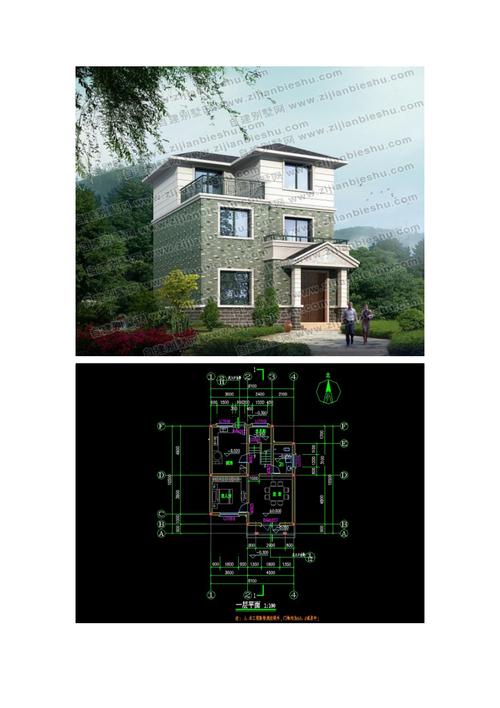 90平方米户型农村三层砖混结构实用房屋设计图