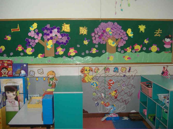 幼儿园教室布置图片踏青