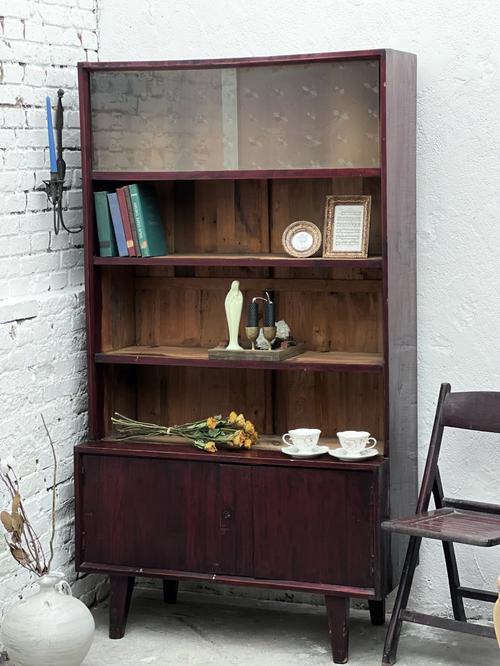 老家具原漆实木书柜复古书柜