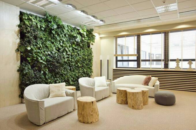 打造室内森林氧吧垂直绿植墙