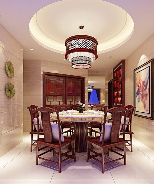 2021中式室内简约餐厅风格装修效果图大全
