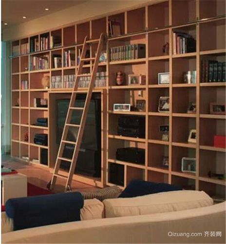 小户型房大多没有多余的空间用来专门做书柜这样的电视背景墙设计