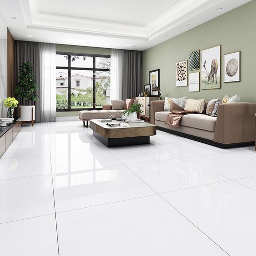 白色通体大理石瓷砖地砖800x800客厅全抛釉爵士白佛山防滑地板砖