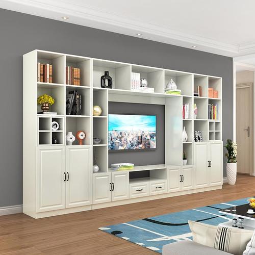 电视柜组合墙柜客厅现代简约家用小户型书柜高款高柜电视背景墙柜