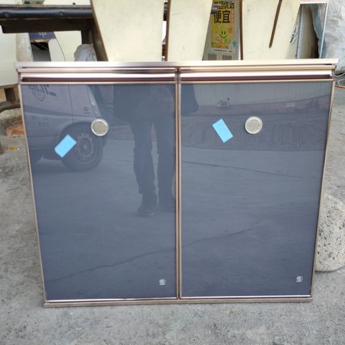 普通带框包边晶钢门钢化玻璃橱柜门板定制简易安装免打孔