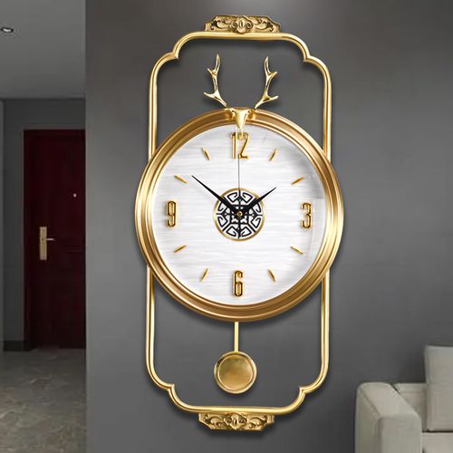 纯铜挂钟客厅家用时尚创意轻奢现代艺术装饰时钟餐厅钟表新中式