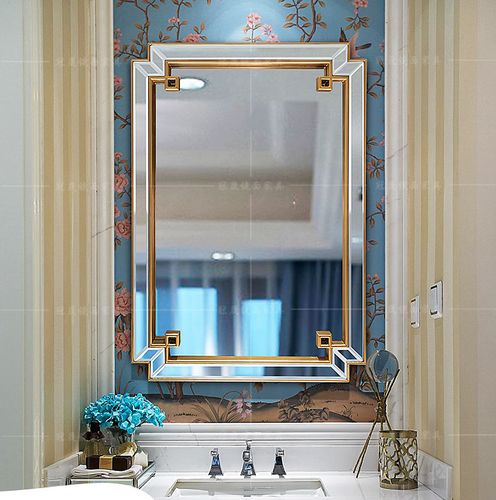 浴室镜子定制北欧化妆镜洗手间挂墙式