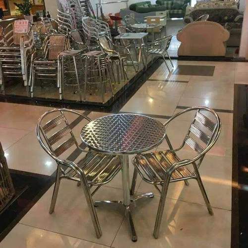 户外铝合金桌子不锈钢桌椅组合不锈钢椅阳台休闲椅靠背椅家具