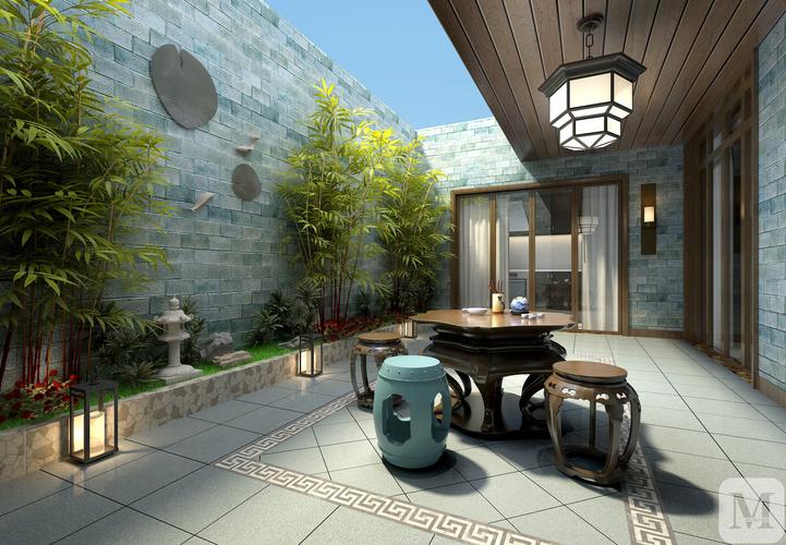 中式庭院灯具装修效果图