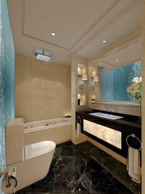 现代简约二居室卫生间浴缸装修效果图大全584592317